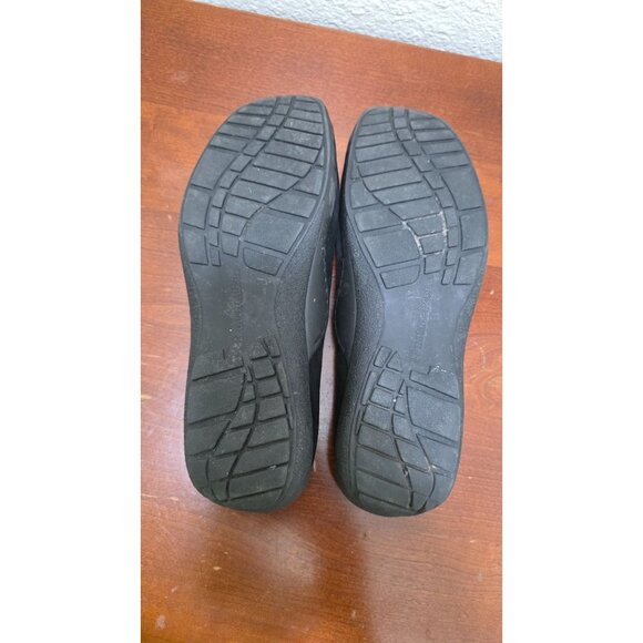 Naturalizer Black Suede Slip-On Mules With Leather Accents & Stitching Size 8 - Picture 8 of 9